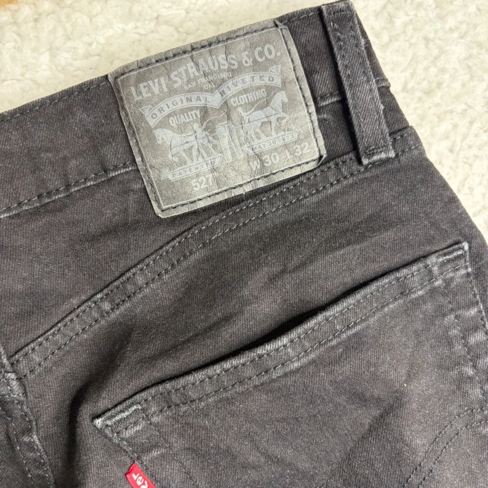 Levis 527 low rise Bootcut Jeans Mens 30x32 (30x31 )Black Denim Pants 05527-0501